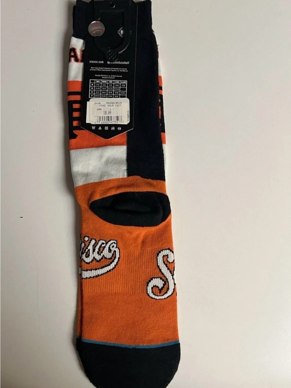 Stance San Francisco Orange & Black Crew Socks